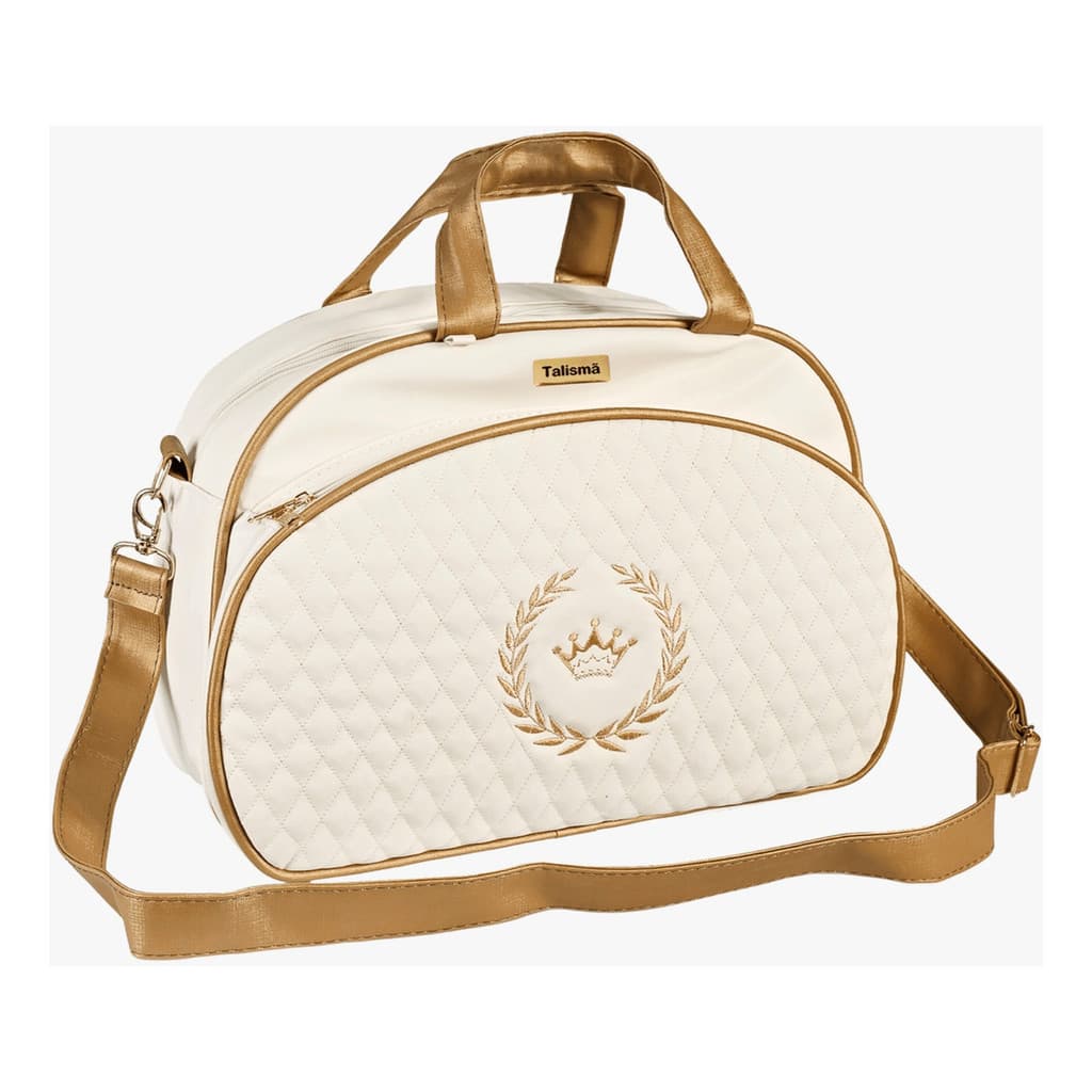 Bolsa Maternidade Puppi Coroa Palha E Dourado M - Talismã