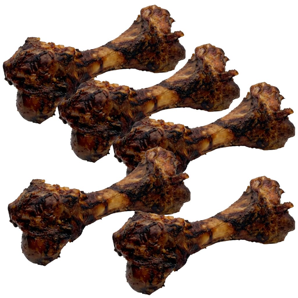 Kit 5 Fêmur Suíno Osso Natural para Cachorros Cães Mordedor BeefBone