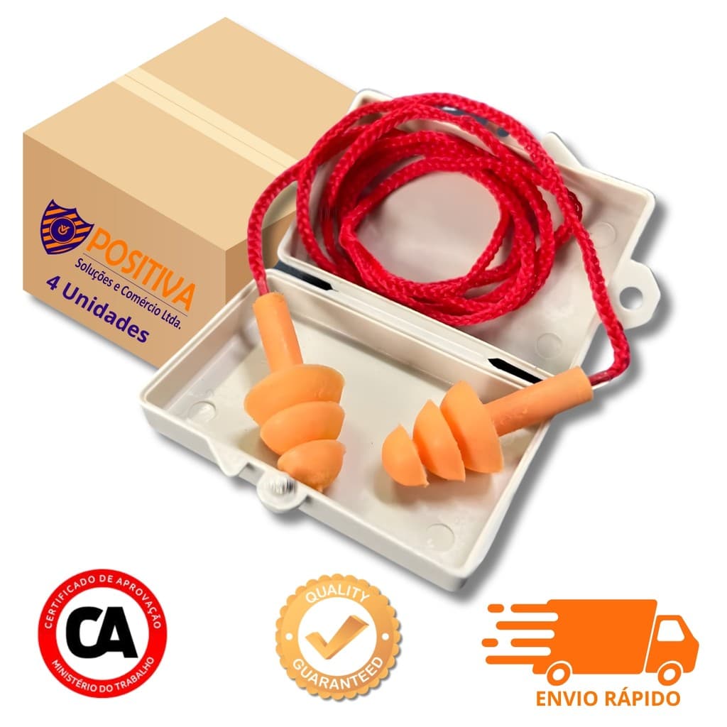 KIT 4 PROTETOR AURICULAR CONFORTO HIGIENE SEGURANÇA DORMIR NATAÇÃO ESTUDO TRABALAHAR VIAJAR ESPORTE