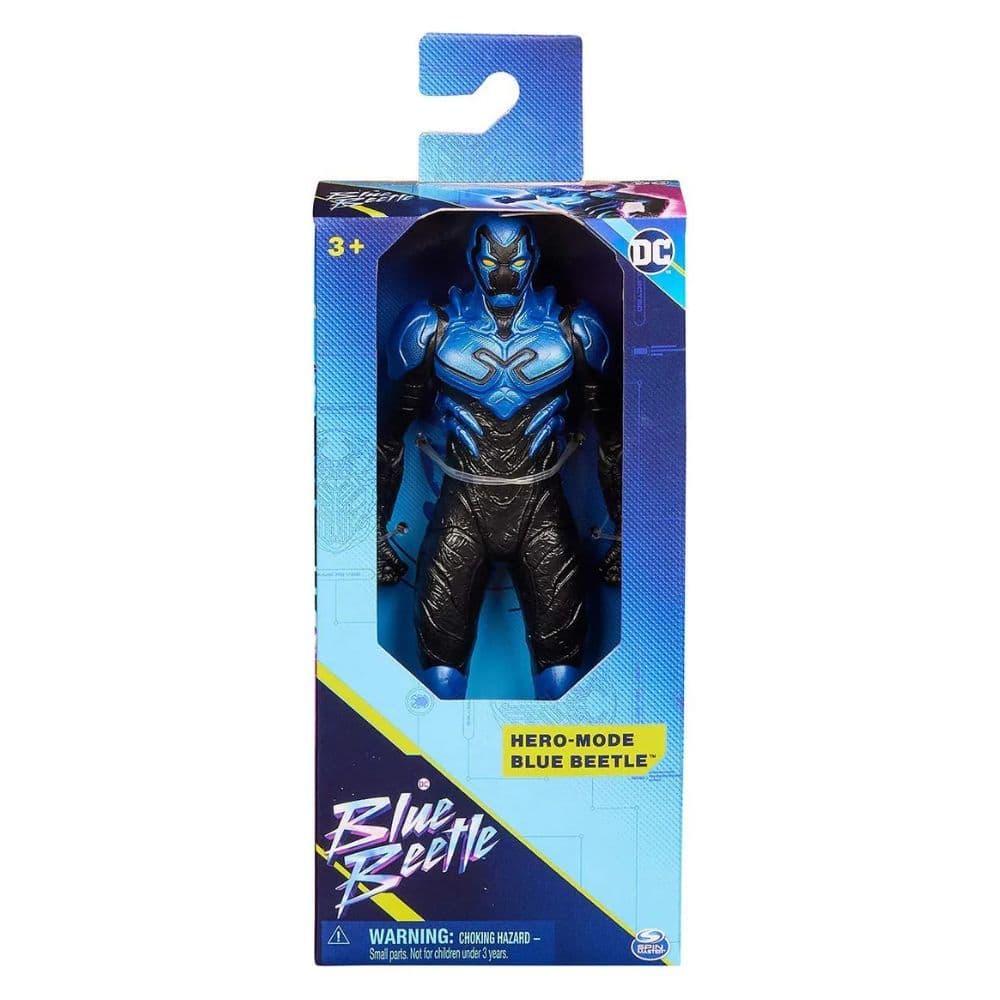 Boneco Besouro Azul 15cm Articulado Spin Master