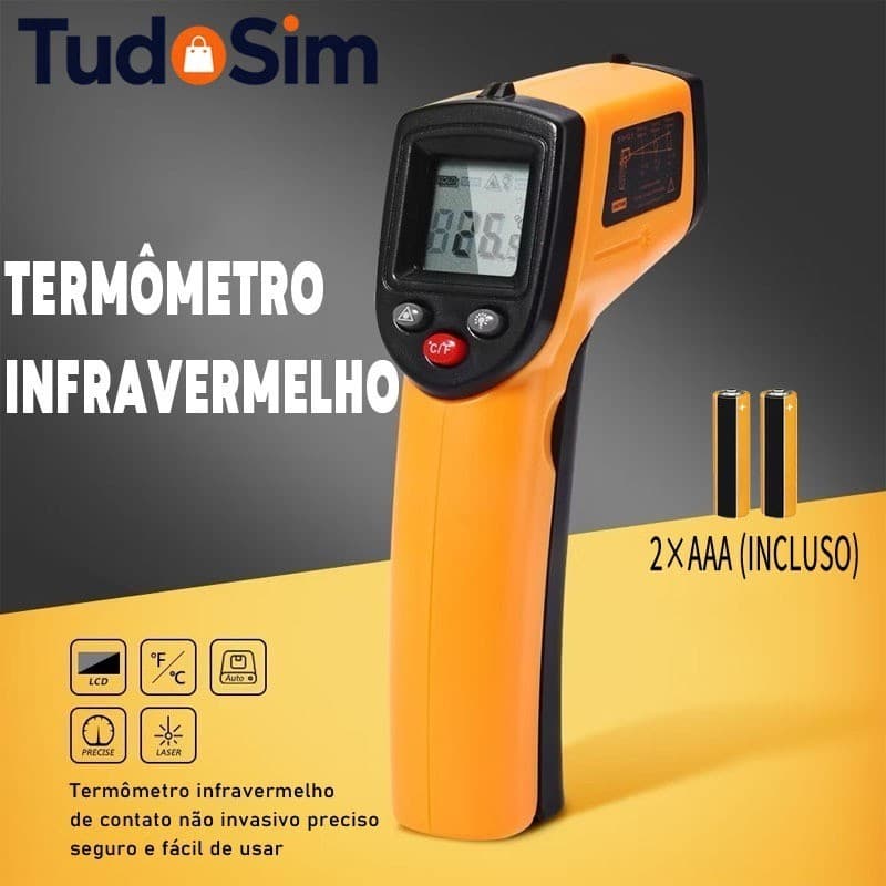 GM320 Termômetro Infravermelho Digital Temperatura Industrial Sem Contato -55ºc até 400ºc