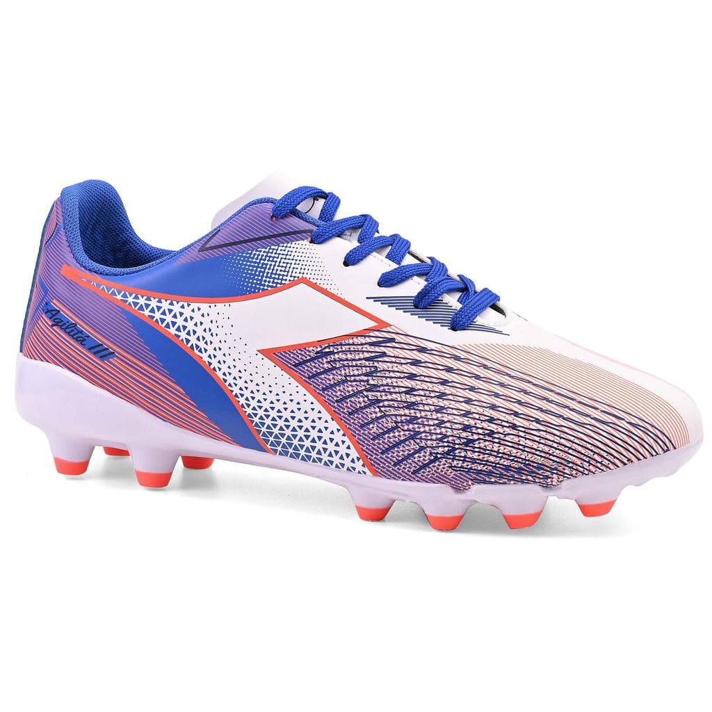 Chuteira Infantil Diadora Agilita III Campo Branco e  Azul