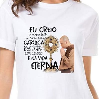 Camiseta Unissex Blusa t-shirt Frei Gilson Quaresma Igreja Catolica Quarentena Jejum