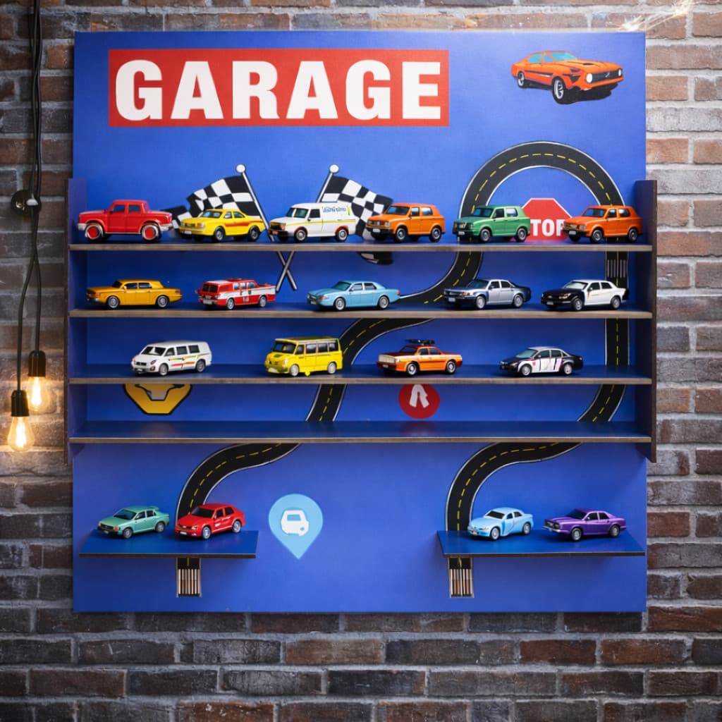 Organizador de Carrinhos Hot Wheels Garage Parede