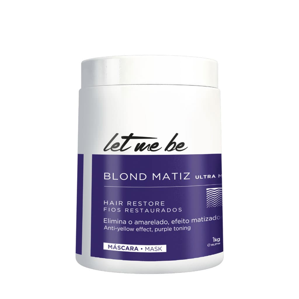 BTX Blond Matiz Mascara de Hidratação Let Me Be - 1Kg