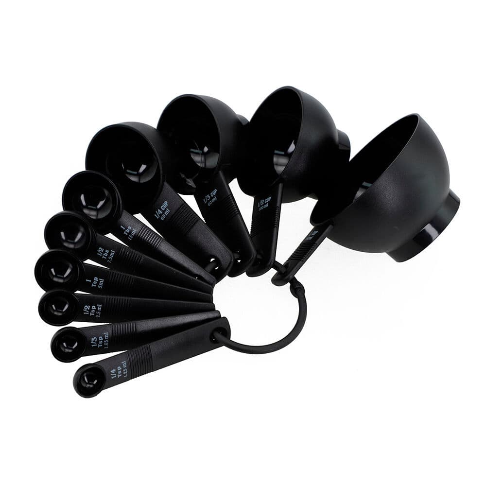 Conjunto 10 Colheres Medidoras Plástico Empilháveis Cozinha