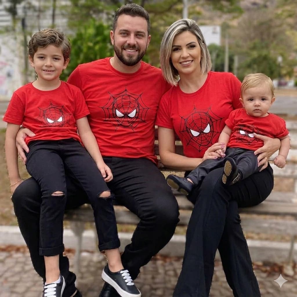 Camiseta Feminina ou Masculino Personalizado Adulto ou Infantil Homem Aranha Menino Menina