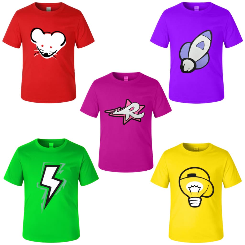 Camisa Camiseta Infantil Emilly Vick Rato Robson Lampada Leozin Raio Void Foguete Katlen Emili Emily