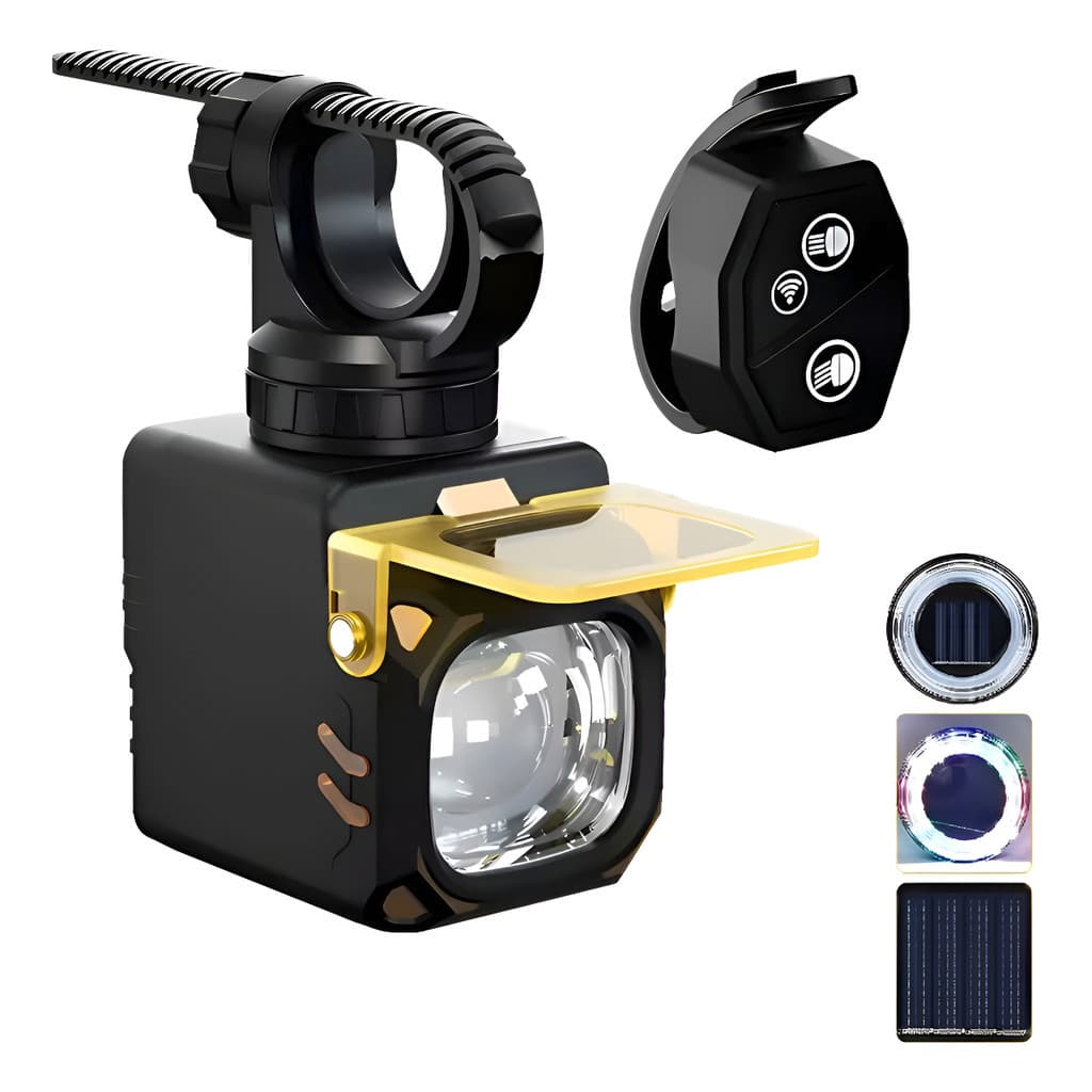 Farol Lanterna Traseira Recarregável Usb Bike Lente Amarela