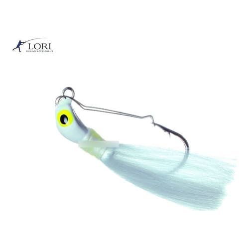 Isca Artificial Sinking Lori Jig M 12g Antienrosco Pesca Predadores Cor Branca