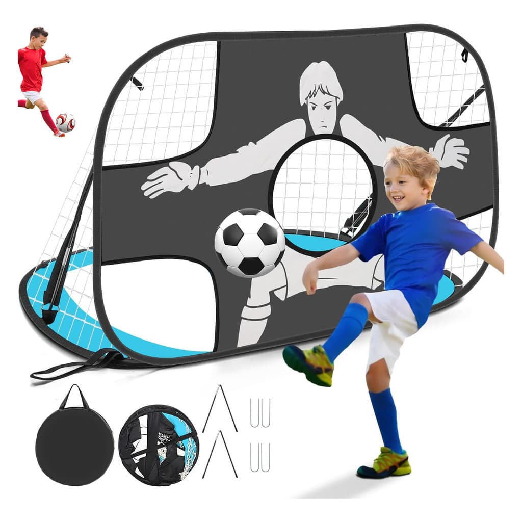 Gol Infantil Dobrável com Rede e Alvo para Treino