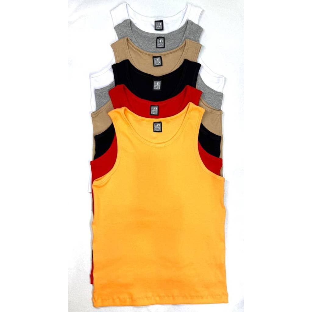 Regata Americana Masculina Slim Fit Ribana 98% Algodão 2% Elastano Regata Academia