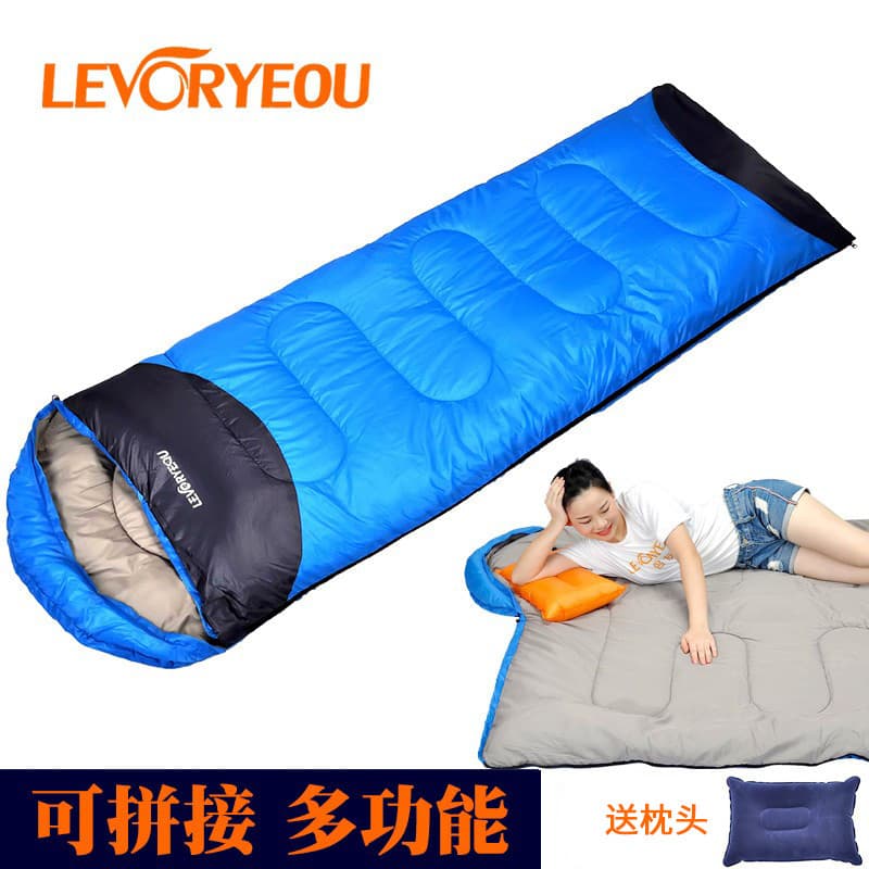 Saco de dormir ao ar livre único duplo Ultra-leve portátil quatro estações viagem acampamento saco de dormir adulto inve