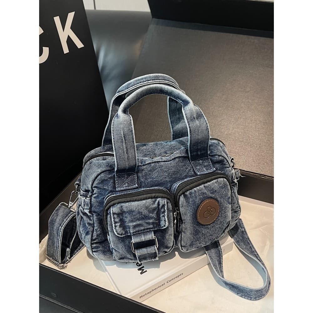 Nicho Denim bolsa de mão feminina 2025 novo estilo na moda Casual moda um ombro axila saco Outing saco do mensageiro
