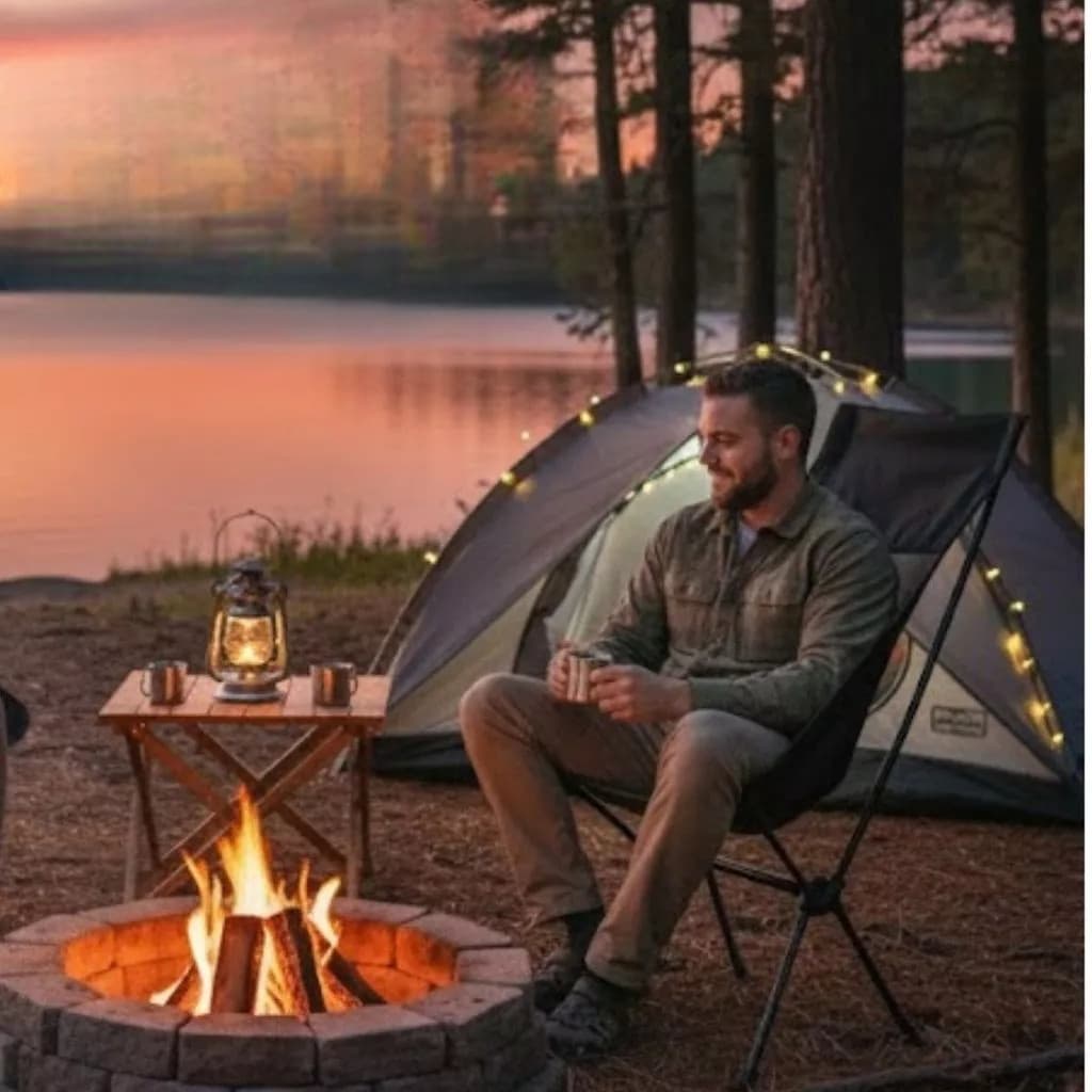 Cadeira Dobrável para Camping, Praia, Pesca e Acampamento