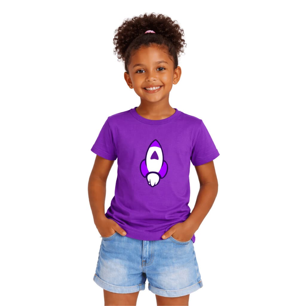 Camiseta infantil em algodão alta qualidade e acabamento camisa unissex elementos do grupo dos rosas