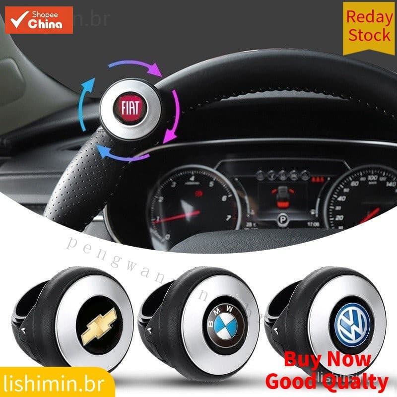 Manípulo Rotativo para Volante de Carro, Rotação de 360 Graus, Rolamento de Metal, Botão em Forma de Bola, Peças de Subs