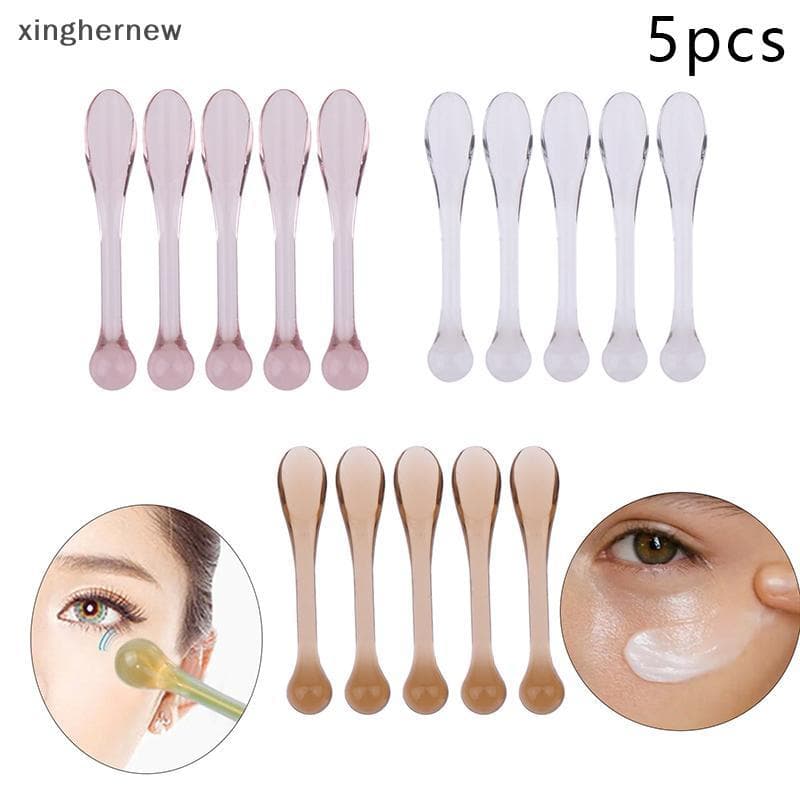 xinghernew 5 Pçs Espátulas Cosméticas De Plástico Colher Aplicador De Creme Para Os Olhos Anti Rugas Massageador De Stis