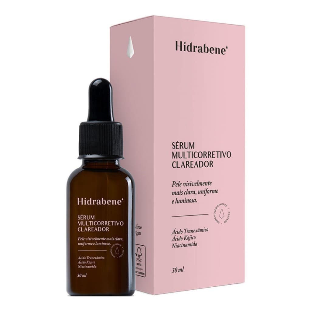 Serum Hidrabene Multicorretivo Clareador 30ml Tipo de pele Mista Vegano