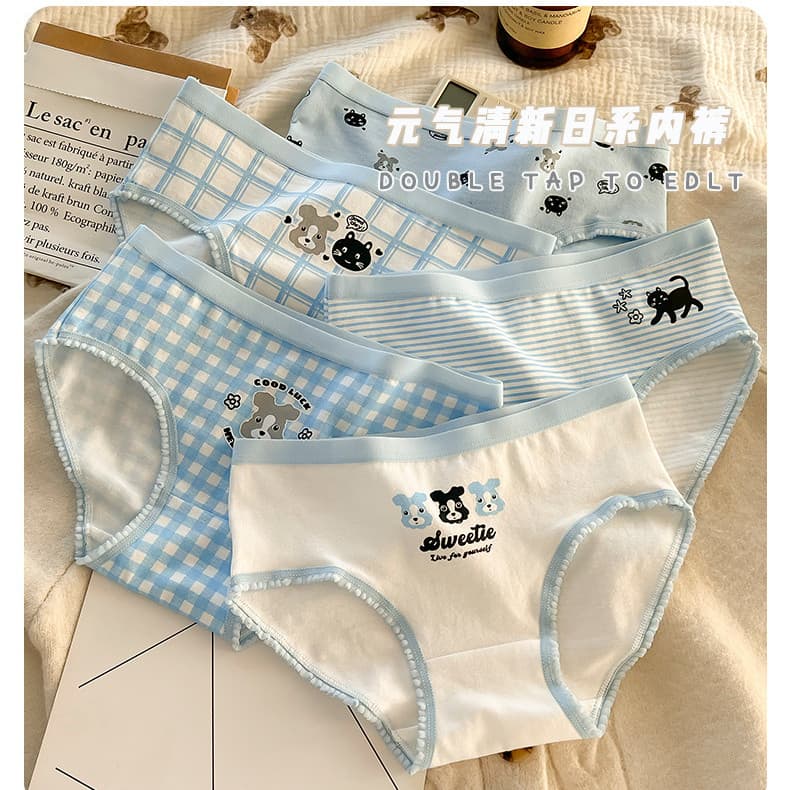 5 peças-roupa íntima infantil cuecas de algodão puro meninas Shorts roupa íntima de bebê
