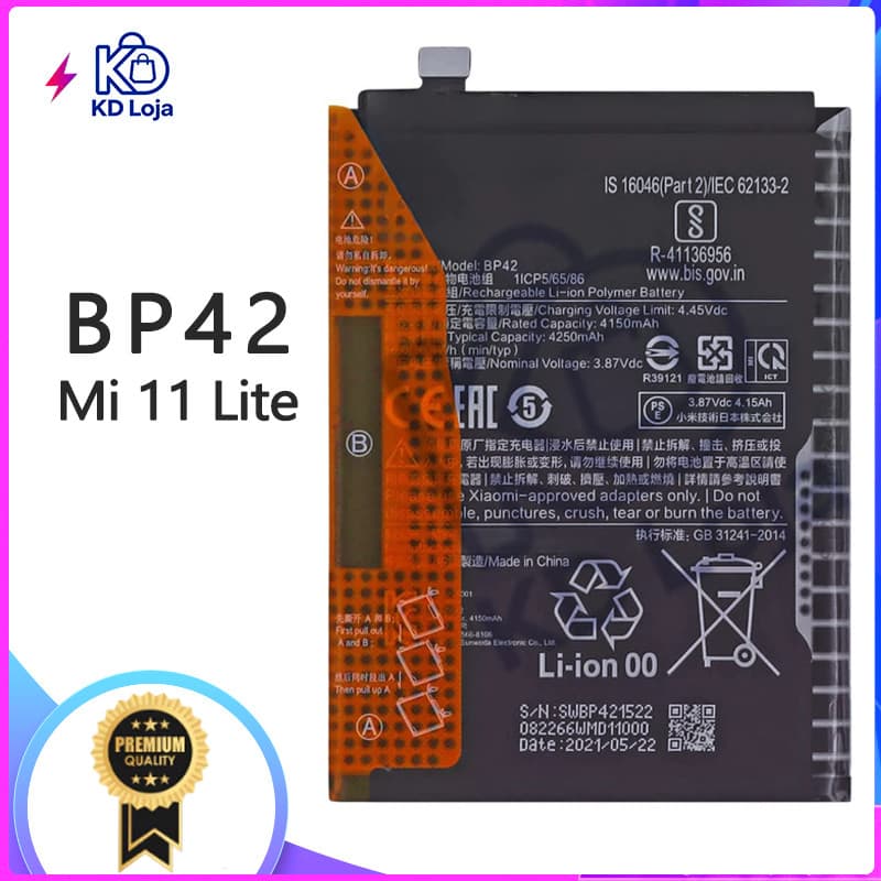 Bateria Para Mi 11 Lite - BP42 Novo + Garantia