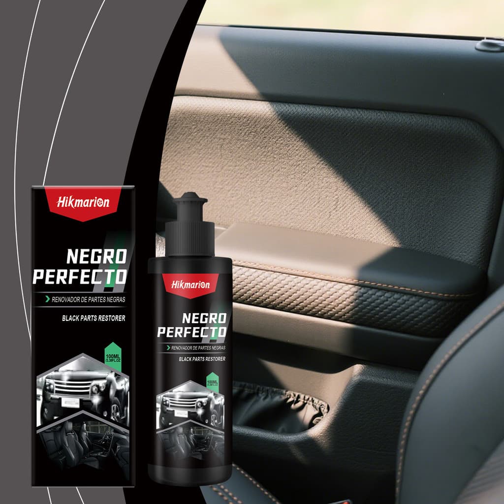 Restaurador de Plástico e Borracha Preto – Restaura a Cor, Realça o Brilho e Protege Contra o Desbotamento – 100 ml