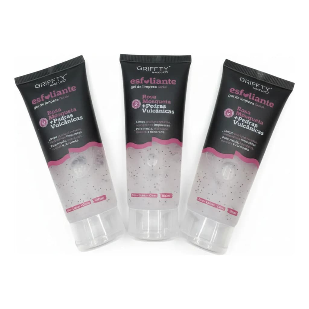 Gel Esfoliante Rosa Mosqueta E Pedras Vulcânicas Griffty