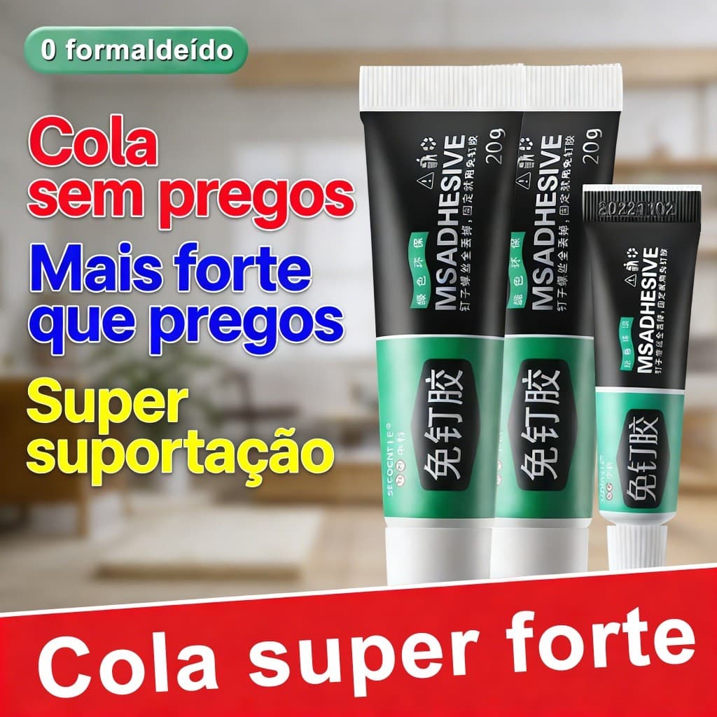 Cola Adesiva Ultra-Forte Sem Prego Estrutura Para Gancho De Parede Universal OCEANIC
