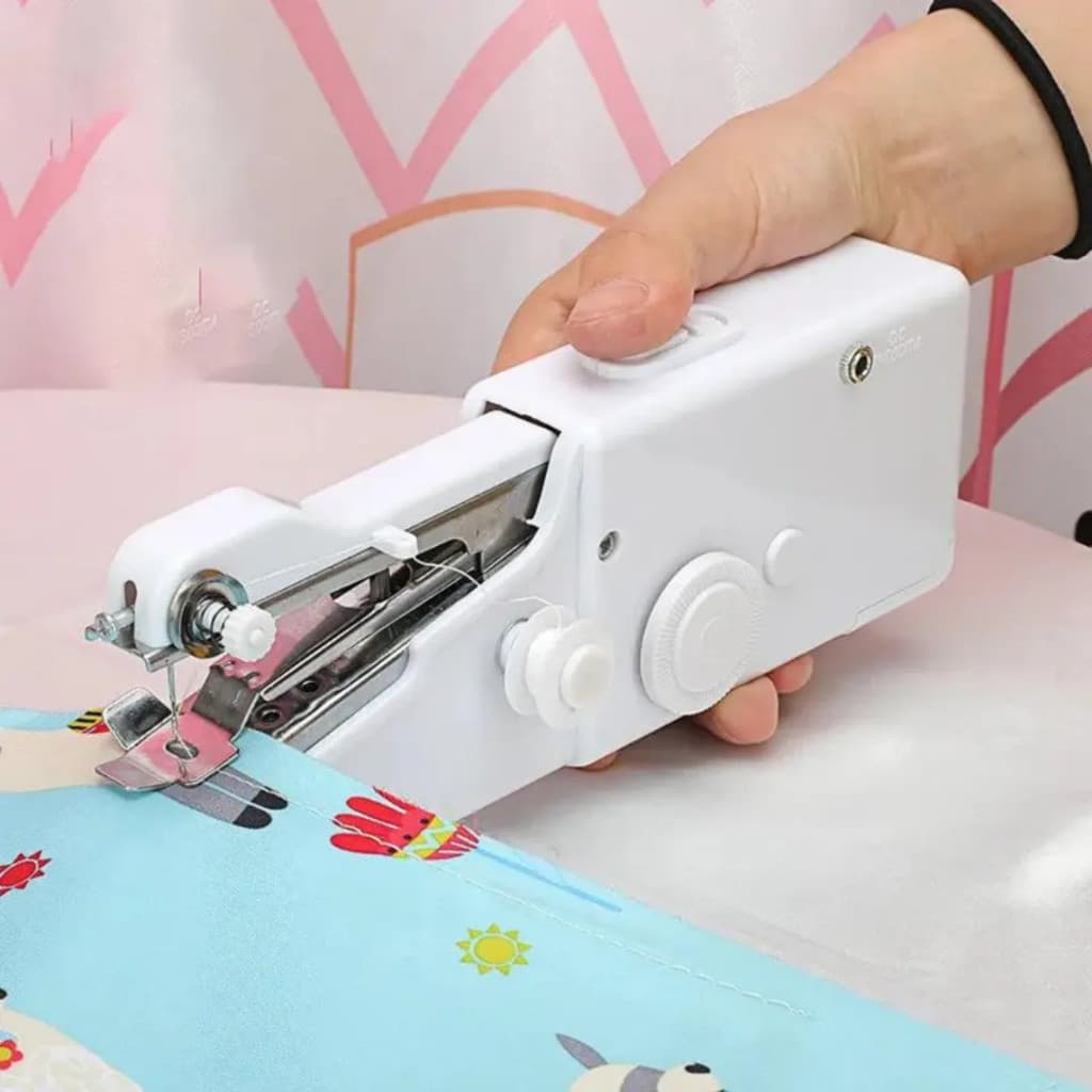Mini Máquina Manual Máquininha De Costura Mecanica Portatil pilha