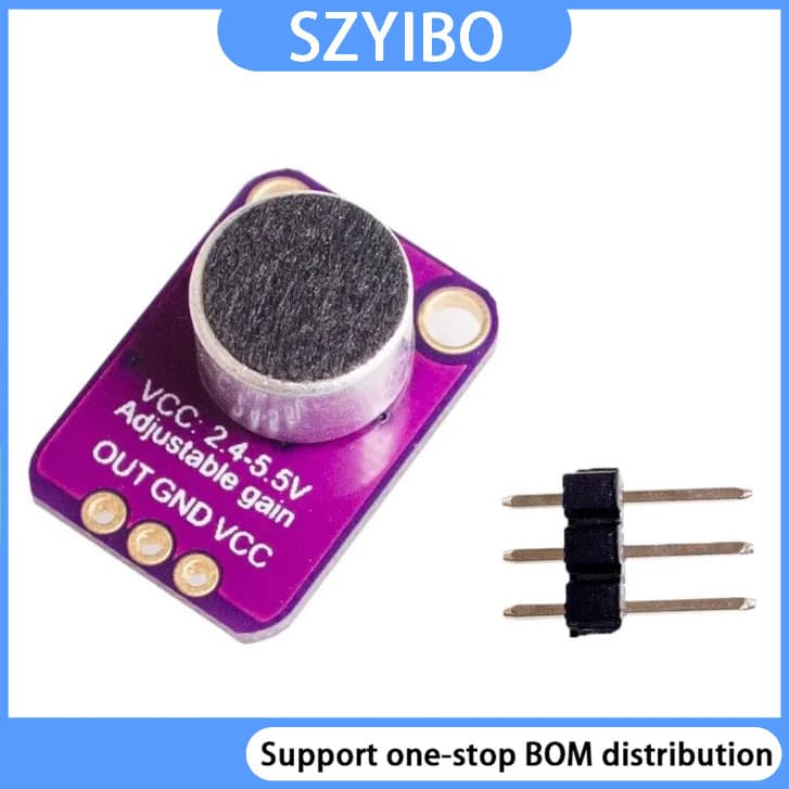 Max4466 Módulo de Sensor de som microfone Amplificador frontal