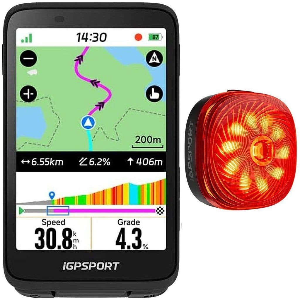 Ciclocomputador Igpsport Binavi Touch Screen + Sinalizador