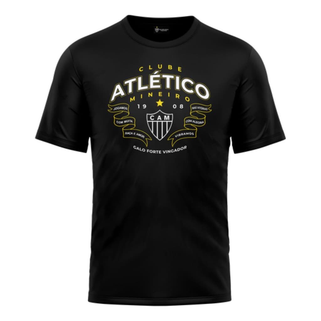 Camiseta Oversized Atlético MG | Unissex Preta | Estilo Esportivo Tradicional