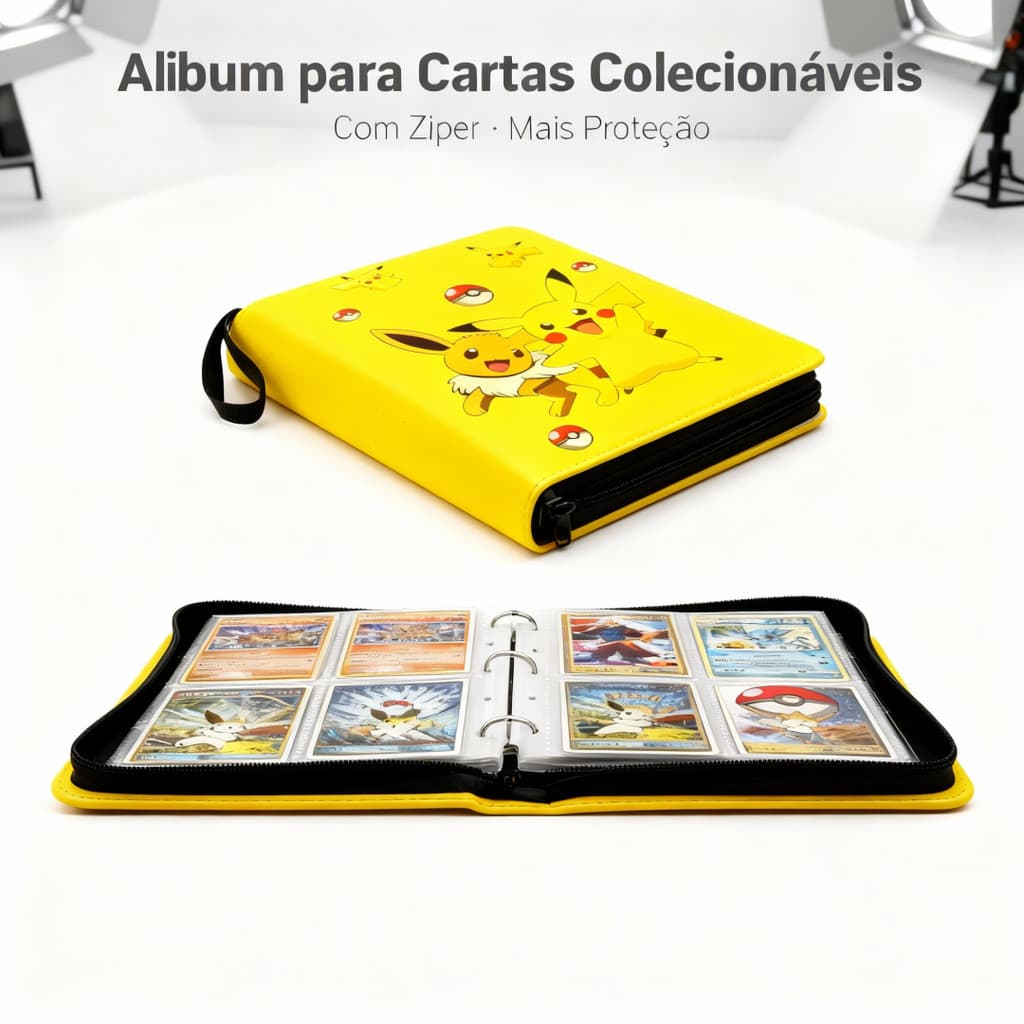 Álbum TCG para Colecionadores – Porta Cartas com Várias Opções, Até 400 Cartas