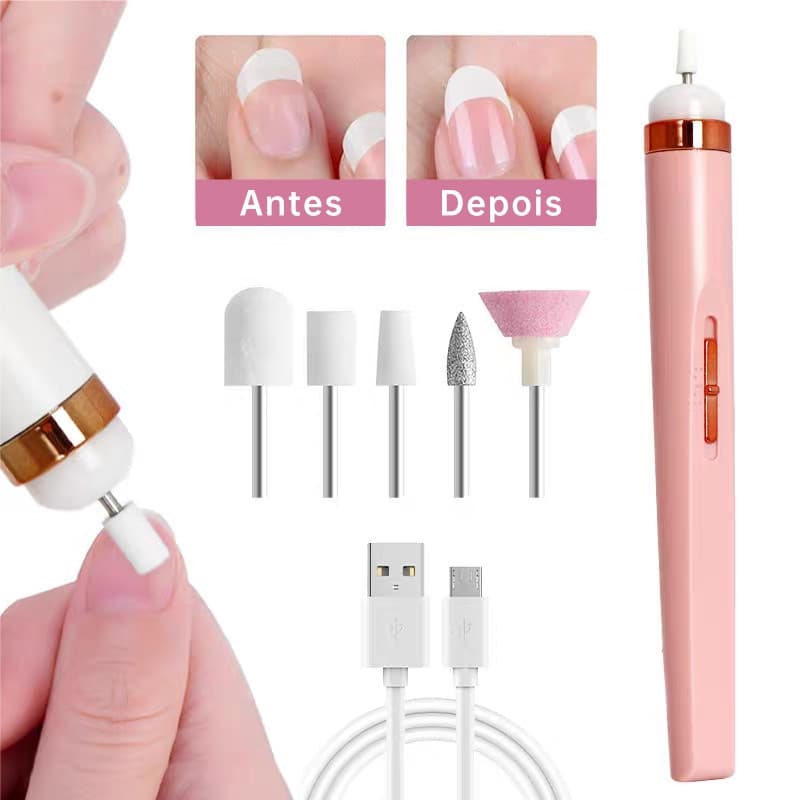 Lixadeira Lixa De Unha Alicate de unha Remover 5 em 1 Manicure Cutícula Portátil Recarregável Profissional