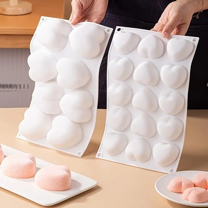 Dia dos namorados mais amor coração Mousse bolo molde de Silicone diamante amor DIY sobremesa francesa bolo molde cozime