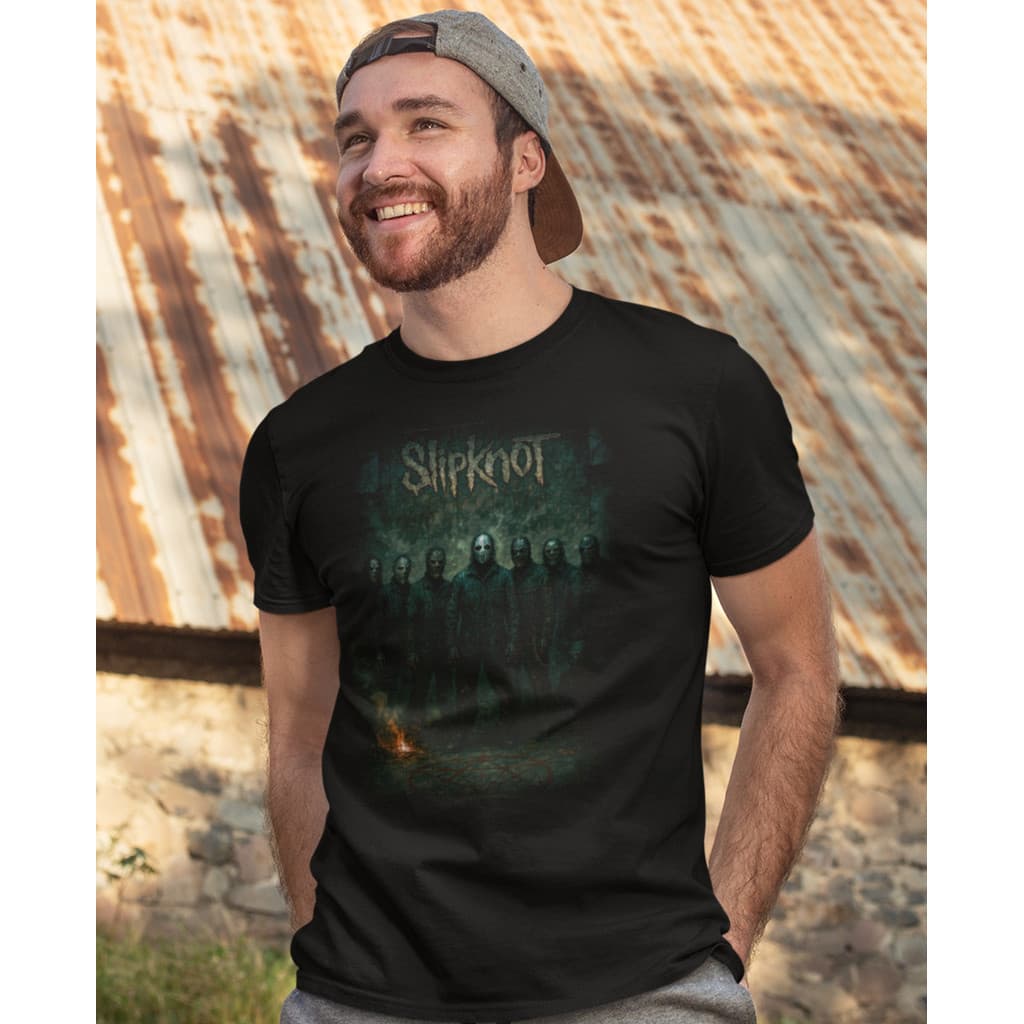 Camiseta Algodão Banda Rock And Roll Slipknot Dark Dtf