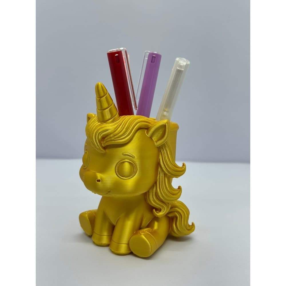 Organizador De Mesa Unicórnio Gold - Porta-Lápis Design Premium