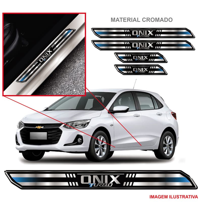 KIT JOGO SOLEIRA PROTETOR CARRO ONIX TURBO RESINADO