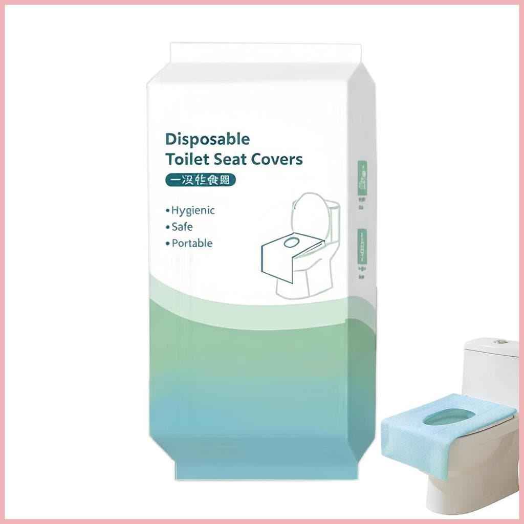 Capas de Assento Sanitário Descartáveis, 10 Unidades, Folhas Grandes 16x24 Polegadas, Capas Portáteis para Adultos