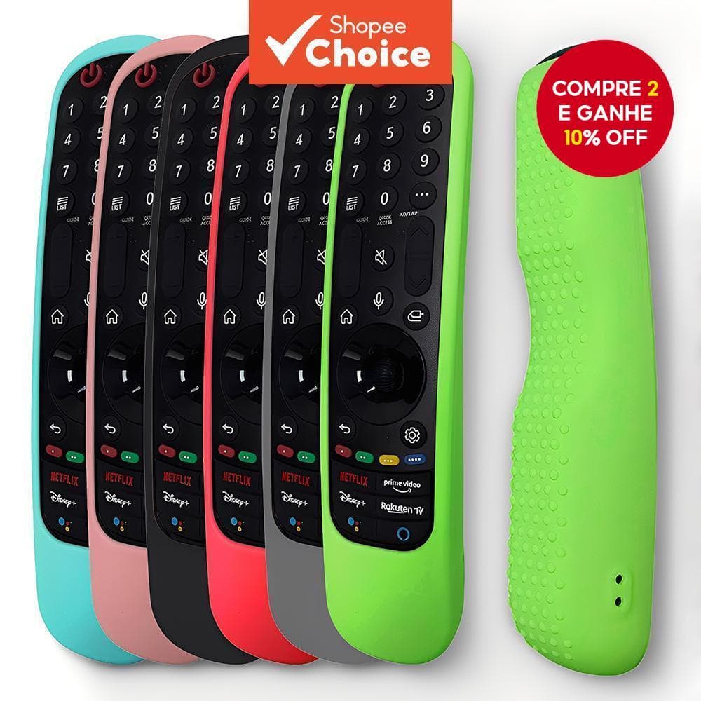 Capa de Silicone para Controle Remoto LG Smart TV Antichoque para Modelos 2021 MR22GA MR21GA MR23GA MR24GA
