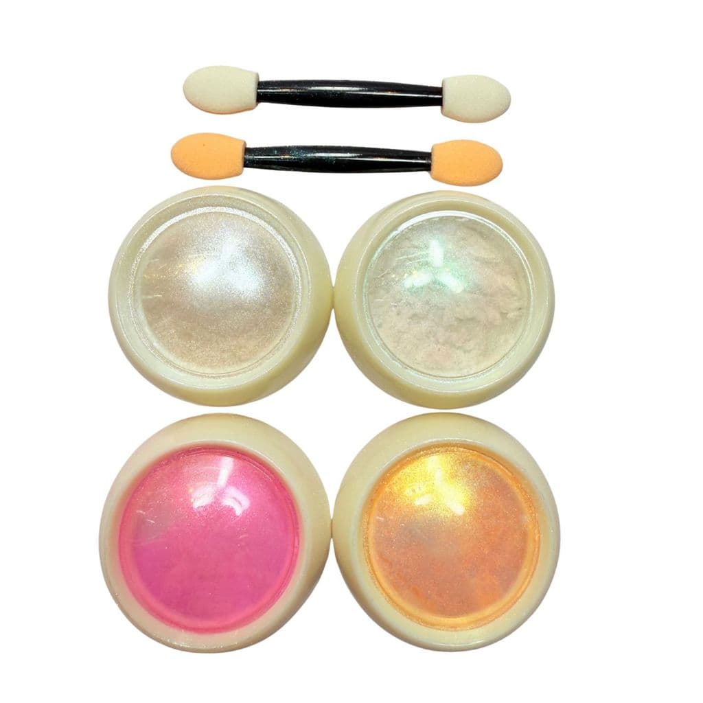 Pó Asa de Borboleta Colorido Nail Art – Kit com 4 Unidades