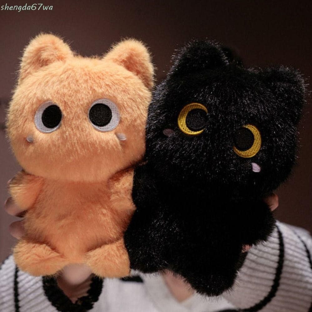 SHENGDA Boneca De Pelúcia De Gato Laranja , Gatinho Siamês Vaca Ragdoll Brinquedo , Heterocromática De 20cm