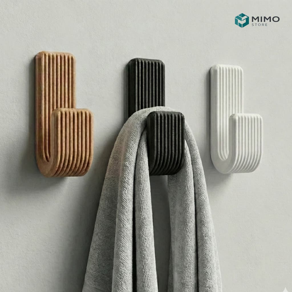 Gancho de Parede Minimalista Autoadesivo para Decoração - Ideal para Bolsa e Mochila