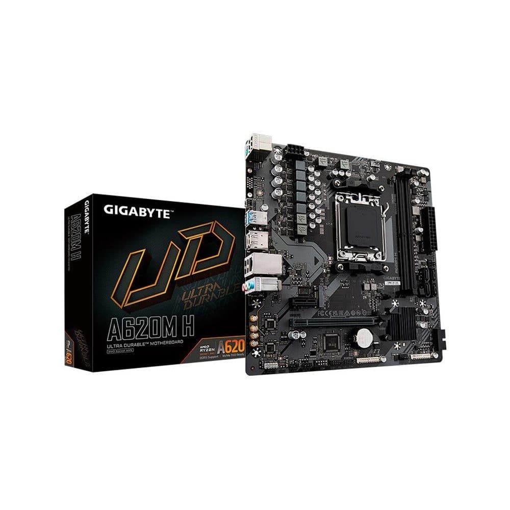 Placa Mãe Gigabyte A620m H, Chipeset A620, Matx, Amd Am5, Ddr5