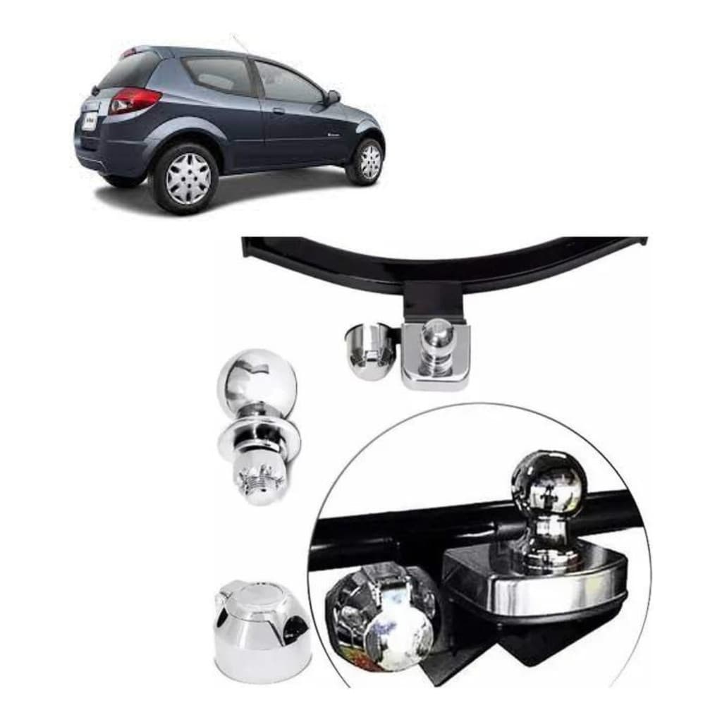Engate Reboque Rabicho Fixo Ford Ká 2008/2013 400kg De Tração
