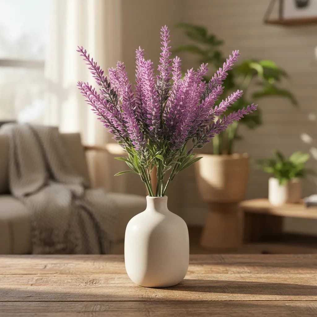 Kit 2 Buquê Lavanda Artificial Realista Flor Decor33cm Galho