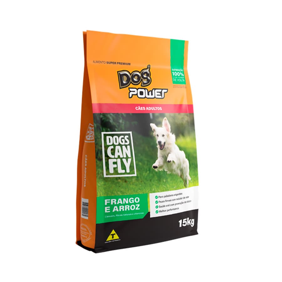 Ração Dog Power para Cães Adultos Sabor Frango e Arroz 15kg