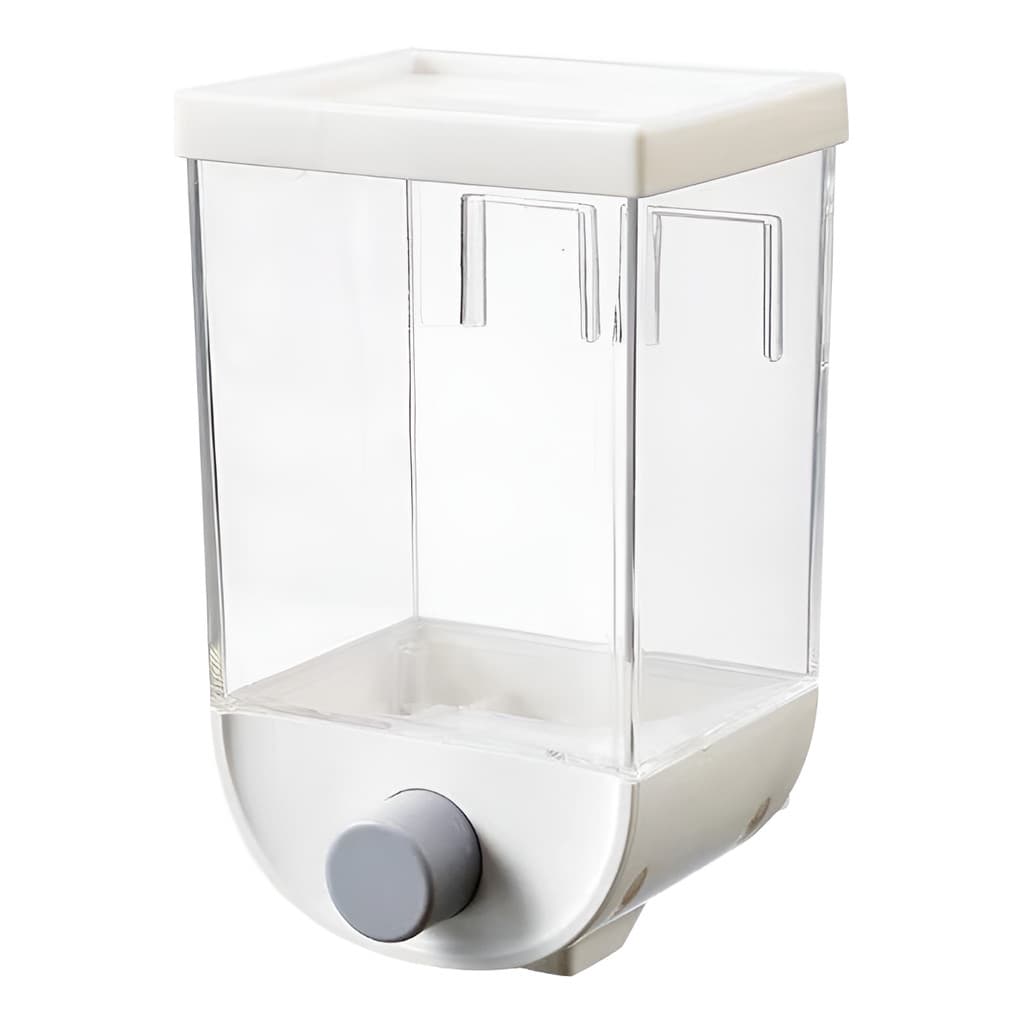 Organizador Dispensador Multiuso 1000ml De Alimentos Cereais Cor Transparente/branca
