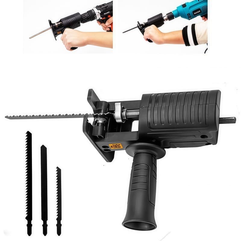 Adaptador de Serra Tico-Tico Alternativo Portátil Com Lâmina de Serra Elétrica Broca Elétrica Modificada