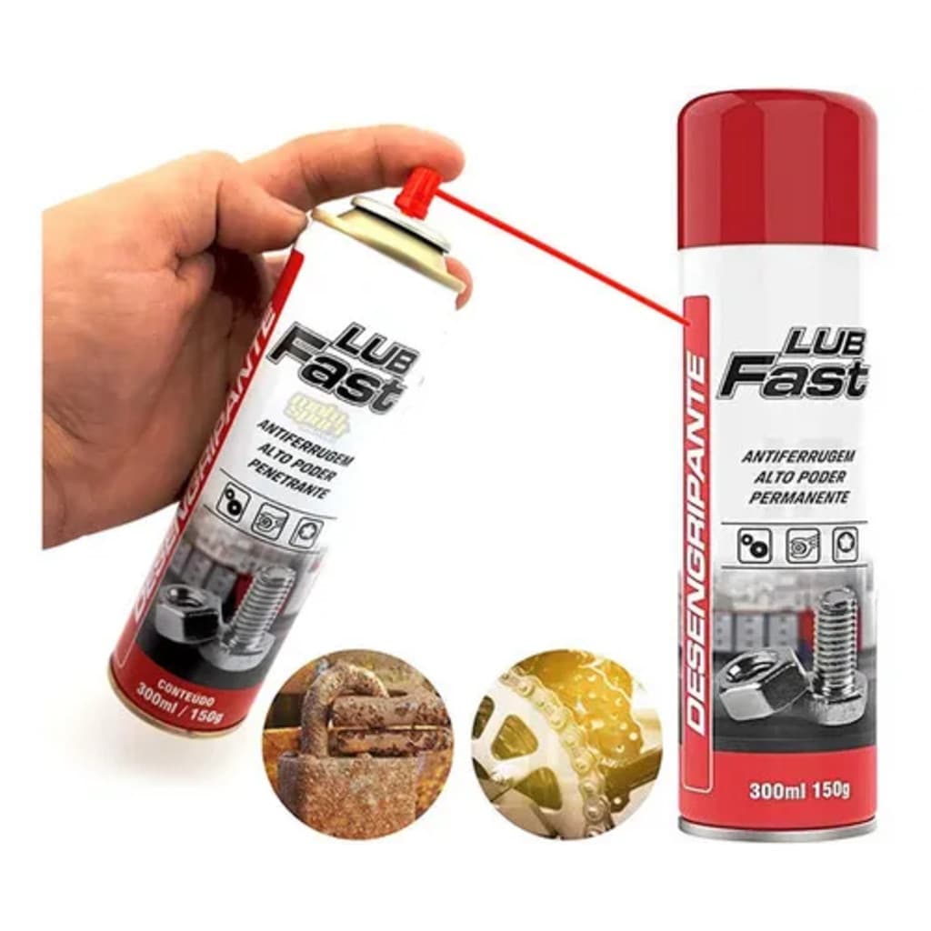 Desengripante Lub Fast Spray Antiferrugem Óleo 300ml Bikes